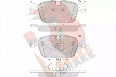 R BRAKE rb22726 -  Комплект тормозных колодок, дисковый тормоз
